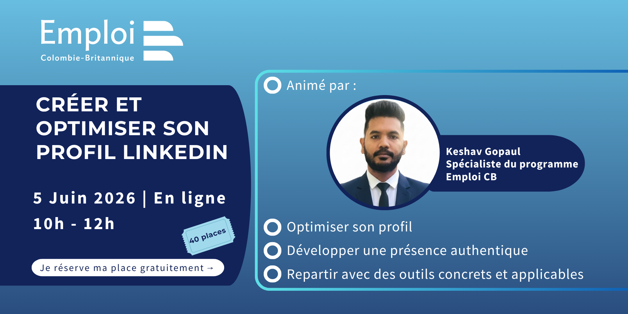 Créer et optimiser son profil LinkedIn (en ligne)