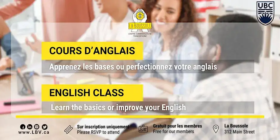 Cours d&rsquo;anglais en présentiel