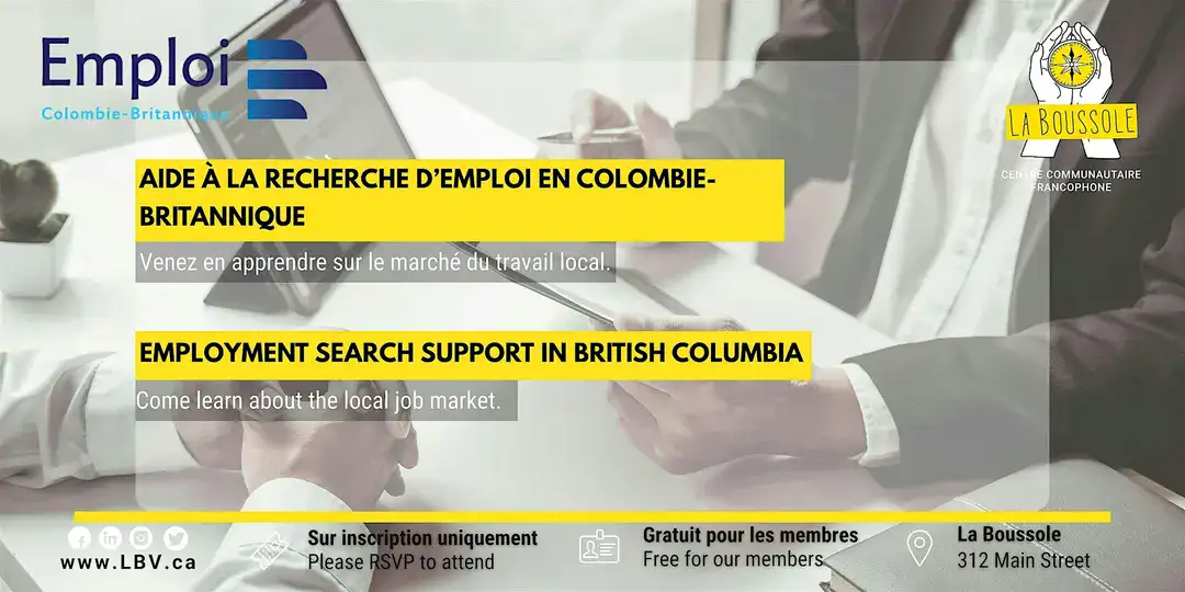Info-session : Aide à la recherche d’emploi en Colombie-Britannique